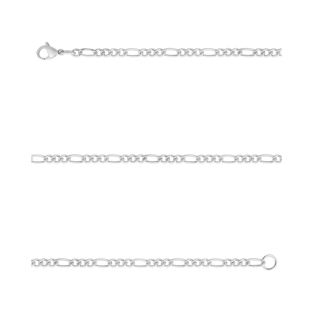 Corrente Aço Groumet 3x1 3.00mm 50cm Prata 2