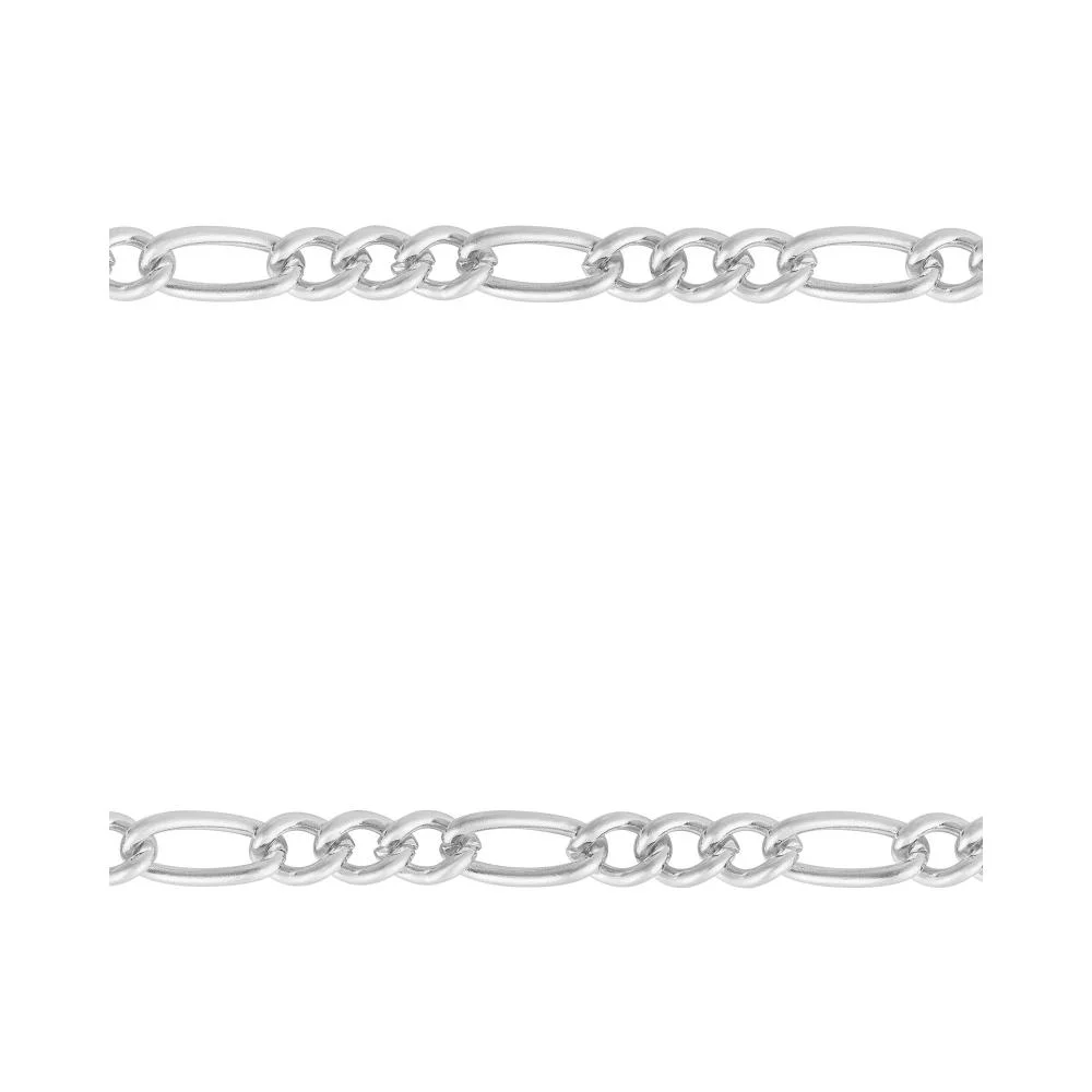Corrente Aço Groumet 3x1 3.00mm 50cm Prata 3