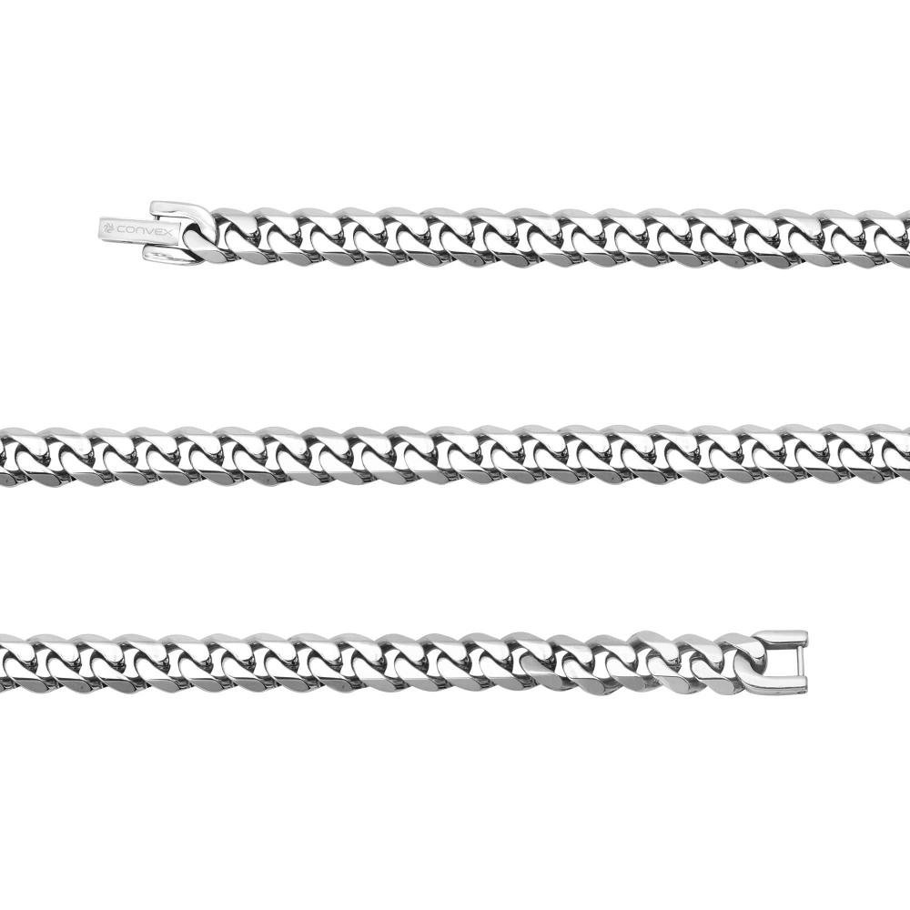 Corrente Aço Groumet Achatado 7.7mm 50cm Prata 1