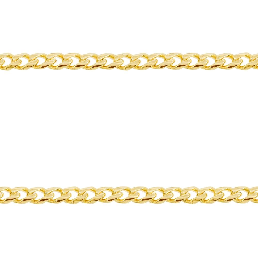 Corrente Aço Groumet Achatado 4.70mm 50cm Gold IPG Dourado 2