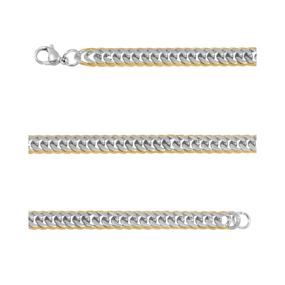 Corrente Aço Groumet Duplo IPG Lateral 6.95mm 50cm Prata 1