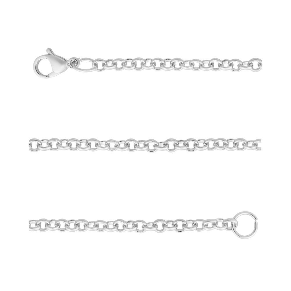 Corrente Aço Portuguesa 3.25mm 50cm Prata 1