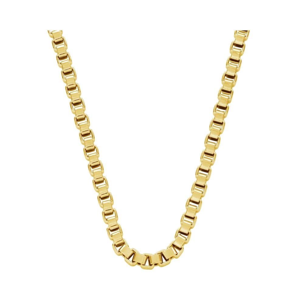 Corrente Prata c/ Ouro 18K Veneziana 0.70mm 45cm Dourado 2