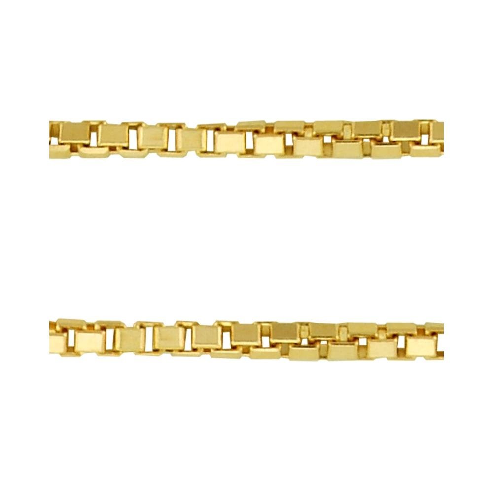Corrente Prata c/ Ouro 18K Veneziana 0.70mm 45cm Dourado 3
