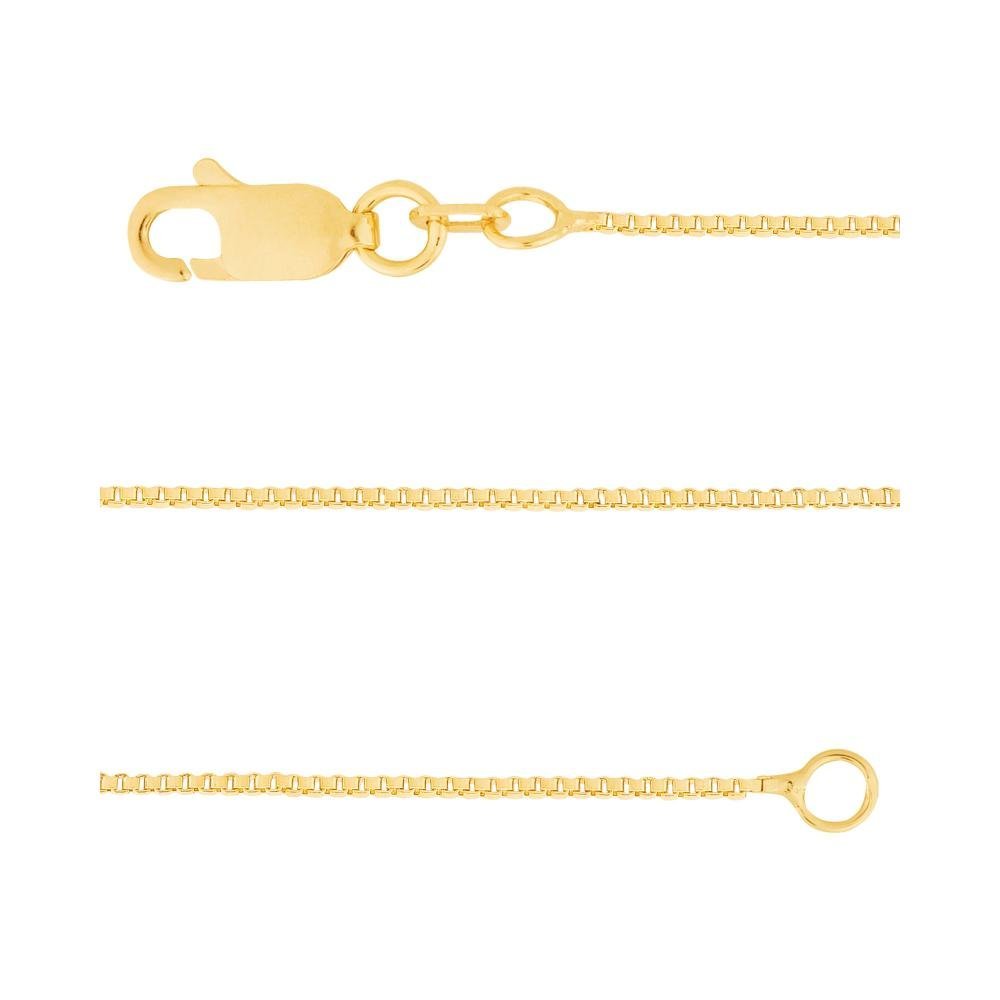 Corrente Prata c/ Ouro 18K Veneziana 0.70mm 45cm Dourado 4