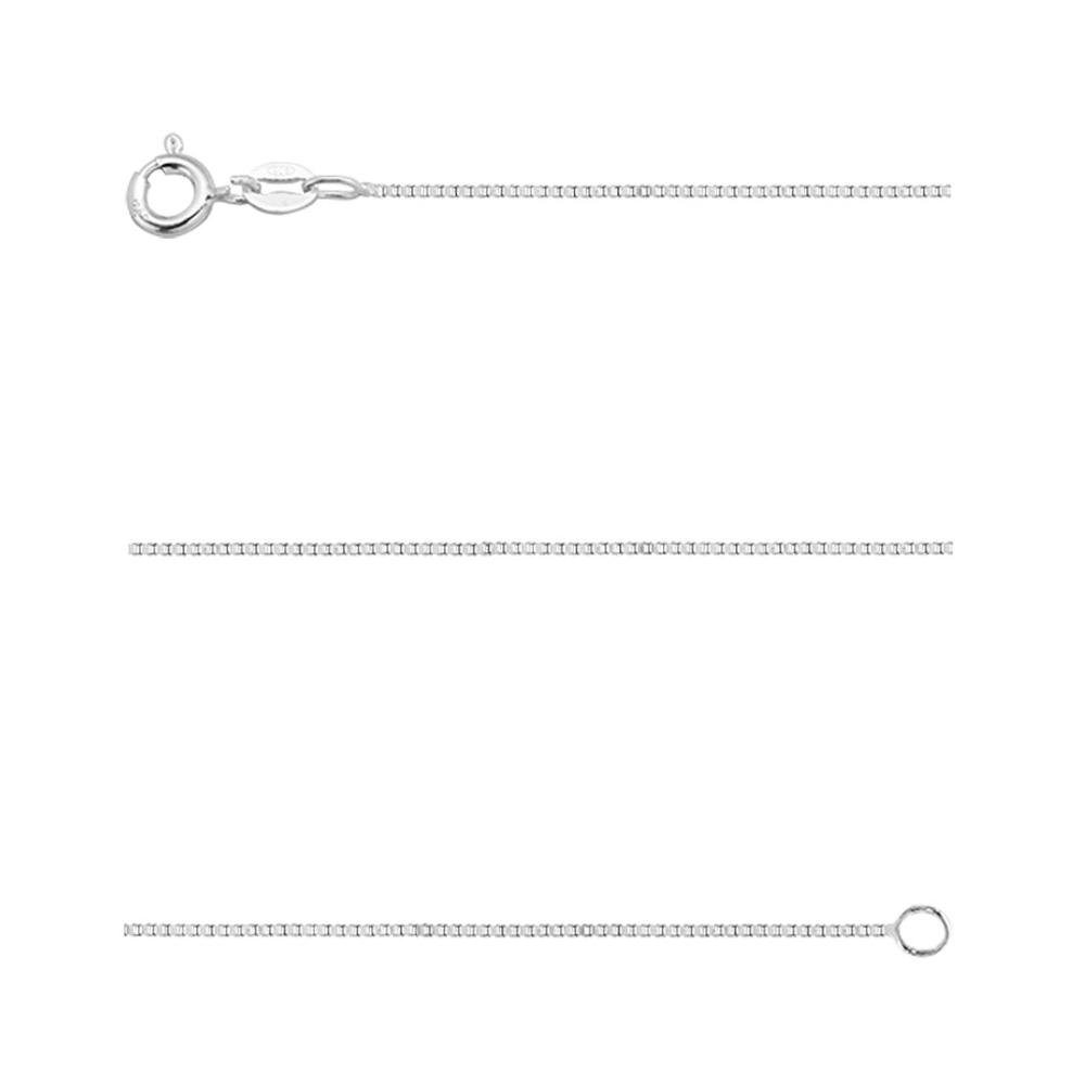 Corrente Prata Veneziana Fina 0.70mm 45cm Prata 2