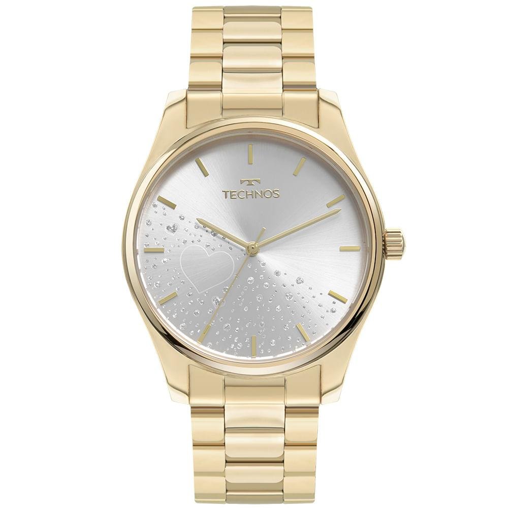 Relógio Feminino Technos Fashion Trend 2036MOH/1K 40mm Aço Dourado