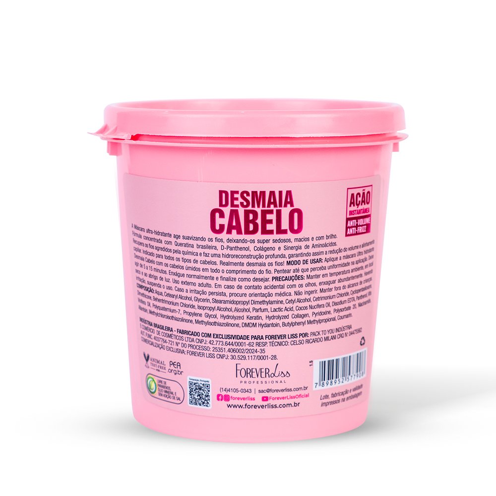 Combo com 3 Máscaras Desmaia Cabelo Forever Liss 350g ÚNICO 6