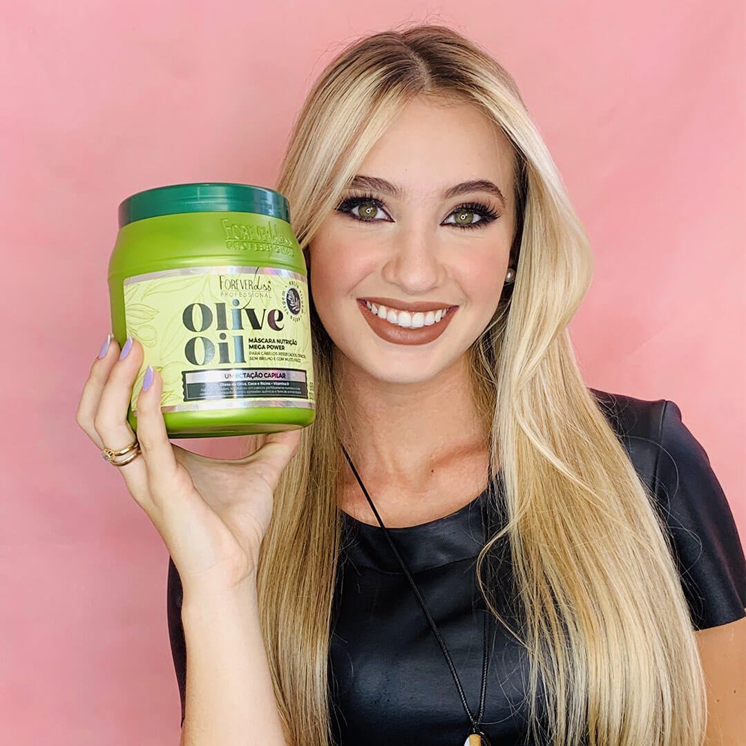 Kit Olive Oil Shampoo 300mL E Máscara 950g Forever Liss ÚNICO 2