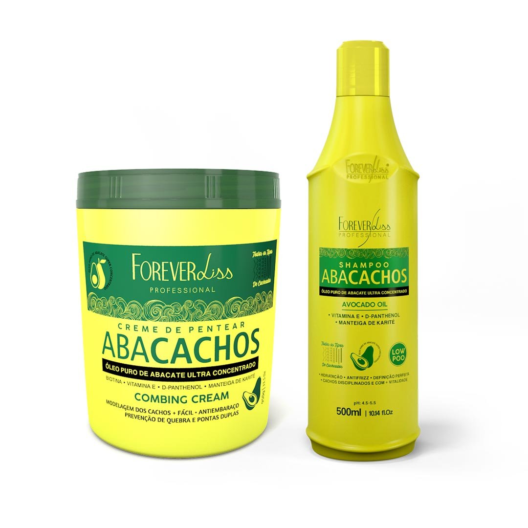 Kit Shampoo e Creme de Pentear Abacachos Forever Liss ÚNICO 1