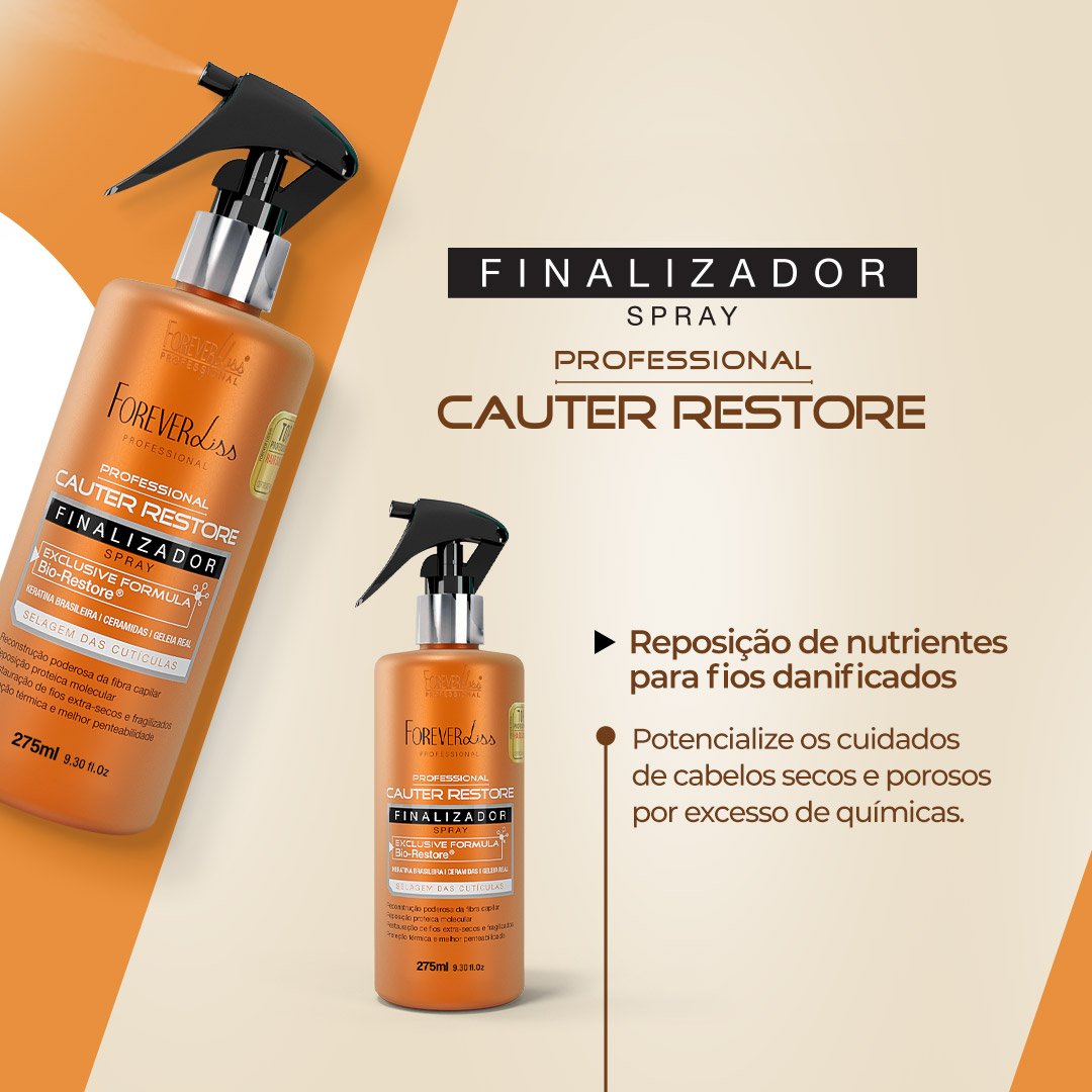 Spray Finalizador Cauterização Cauter Restore Forever Liss 275ml 275ml 2