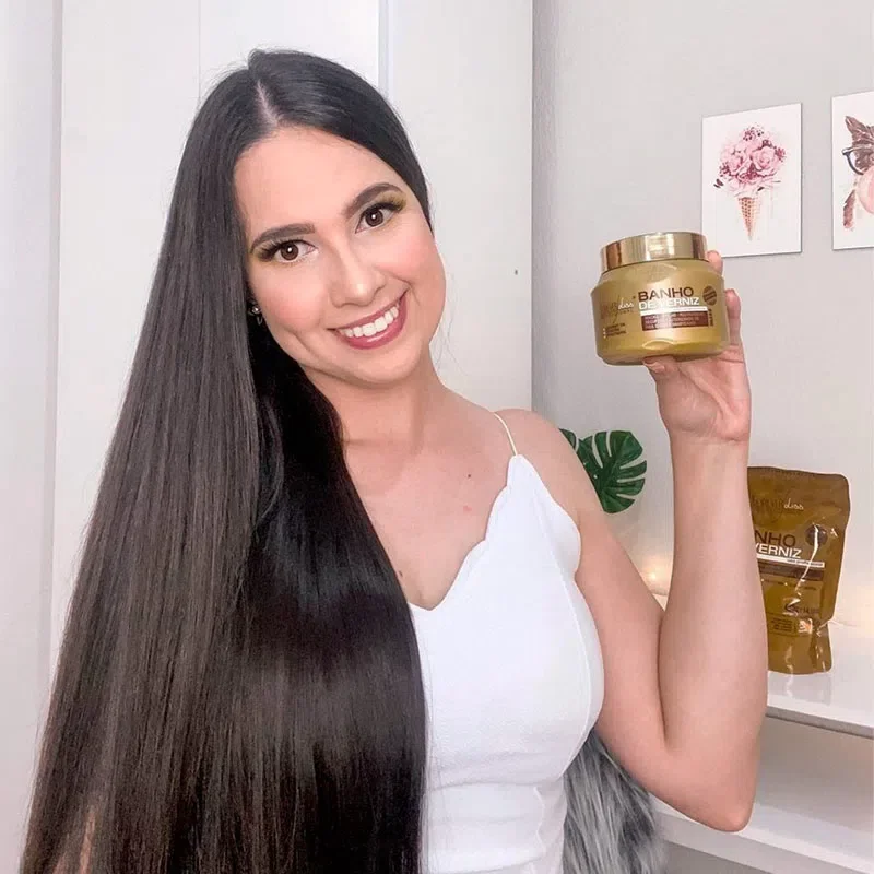Kit com Shampoo, Máscara e Leave-in Banho de Verniz Forever Liss ÚNICO 2