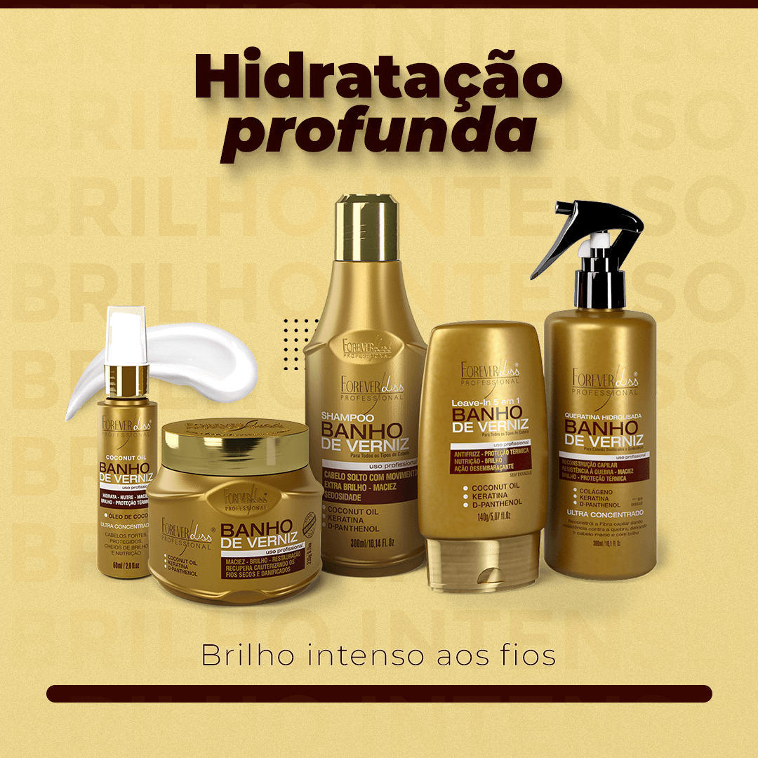 Kit Reconstrução De Brilho Banho De Verniz Forever Liss ÚNICO 2