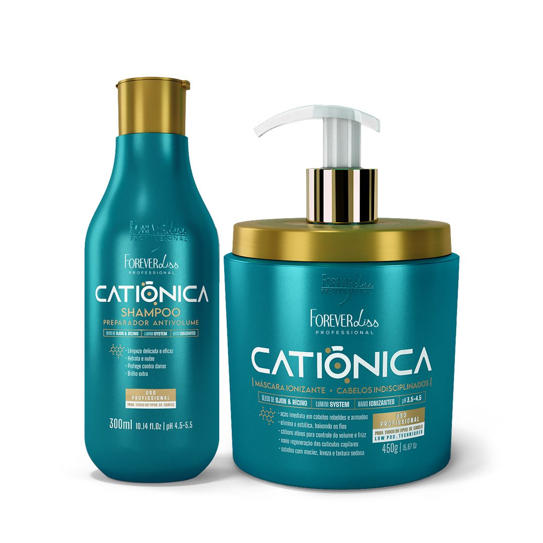 Kit Shampoo e Máscara Catiônica Forever Liss