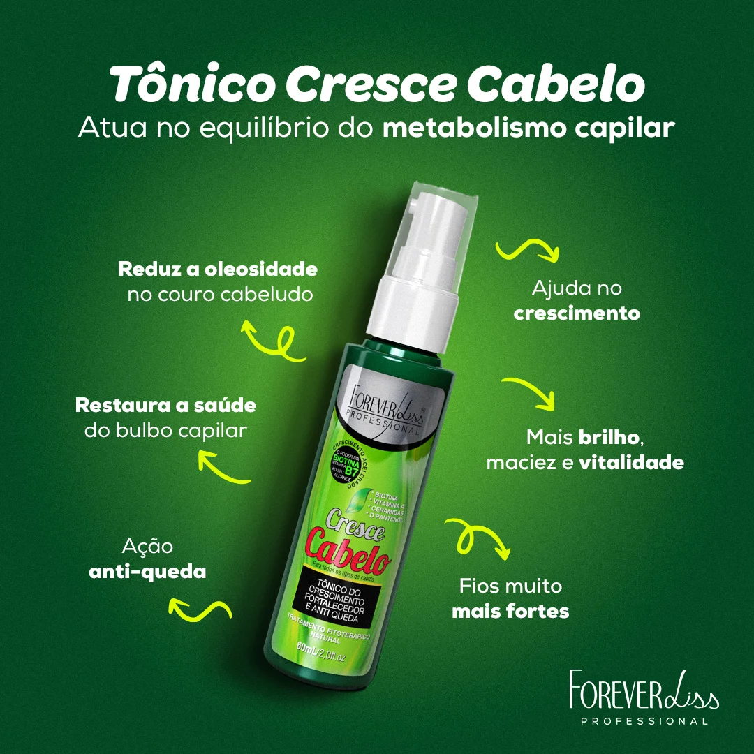 Tônico Capilar Cresce Cabelo Forever Liss 60ml 60ml 2