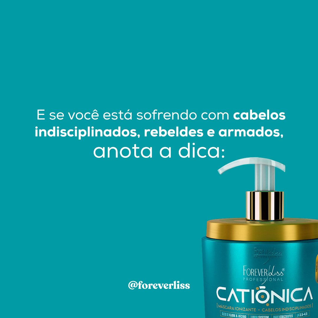 Combo com 2 Máscara Catiônica Forever Liss 450g ÚNICO 4