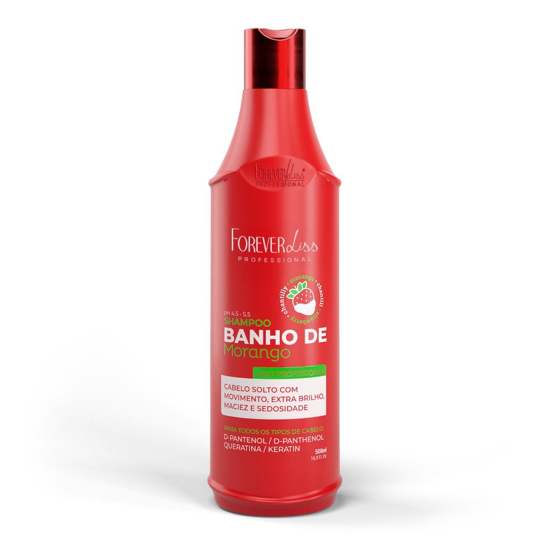 Shampoo Banho De Verniz Morango Forever Liss 500Ml 500ml 2