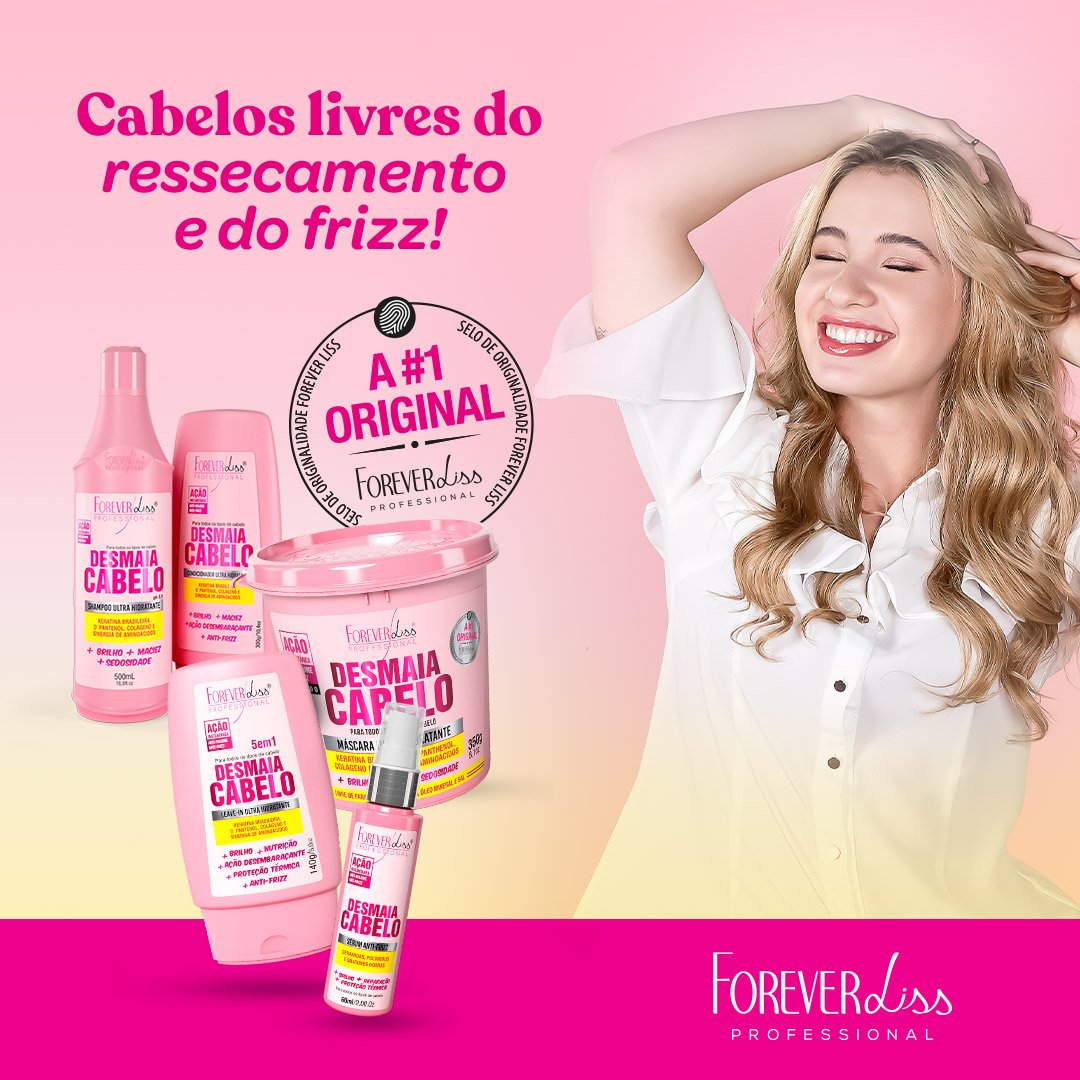Shampoo Desmaia Cabelo Forever Liss 300ml 300ml 3