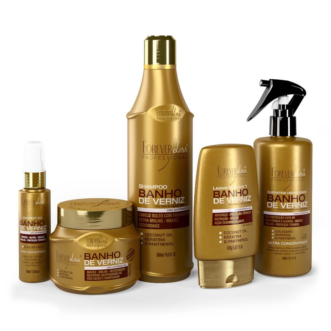 Kit Banho de Verniz Completo Forever Liss ÚNICO 1