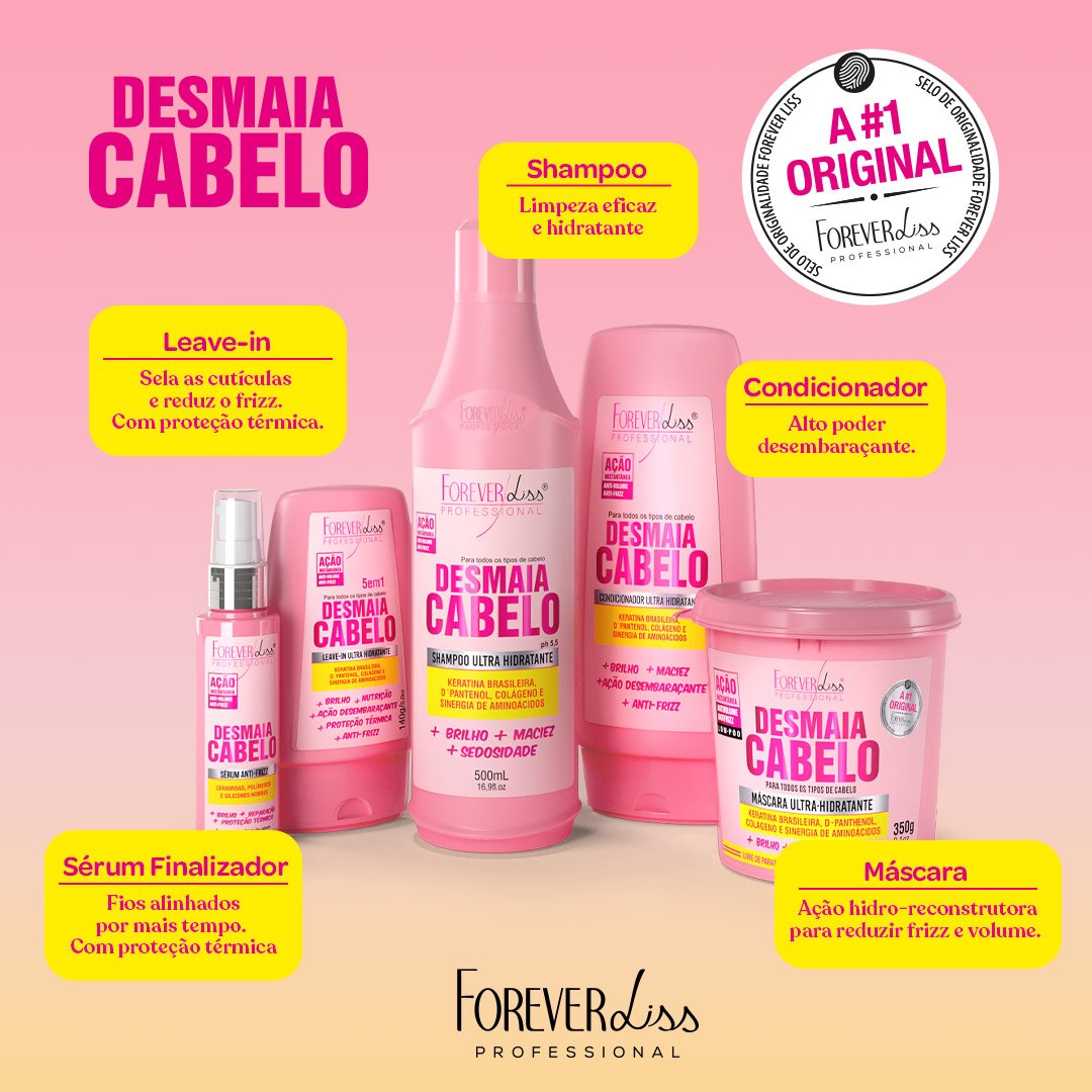 Kit Desmaia Cabelo Completo Forever Liss ÚNICO 5