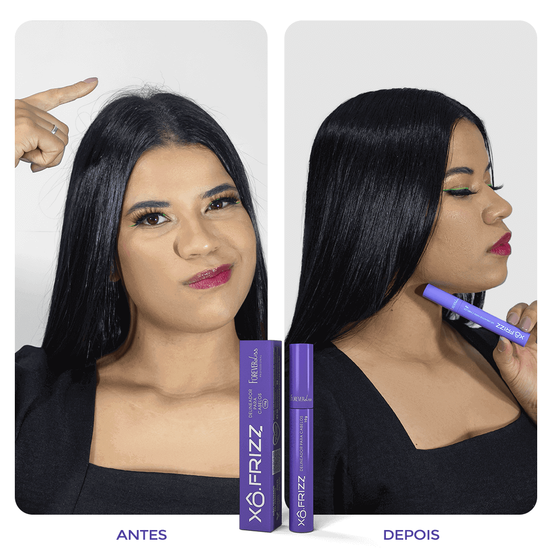 Kit Protetor Térmico Magia de Unicórnio e Modelador de Fios Xô Frizz Forever Liss ÚNICO 2
