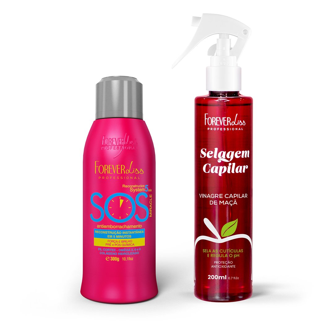 Kit Vinagre Com Sos Antiemborrachamento Forever Liss ÚNICO 3