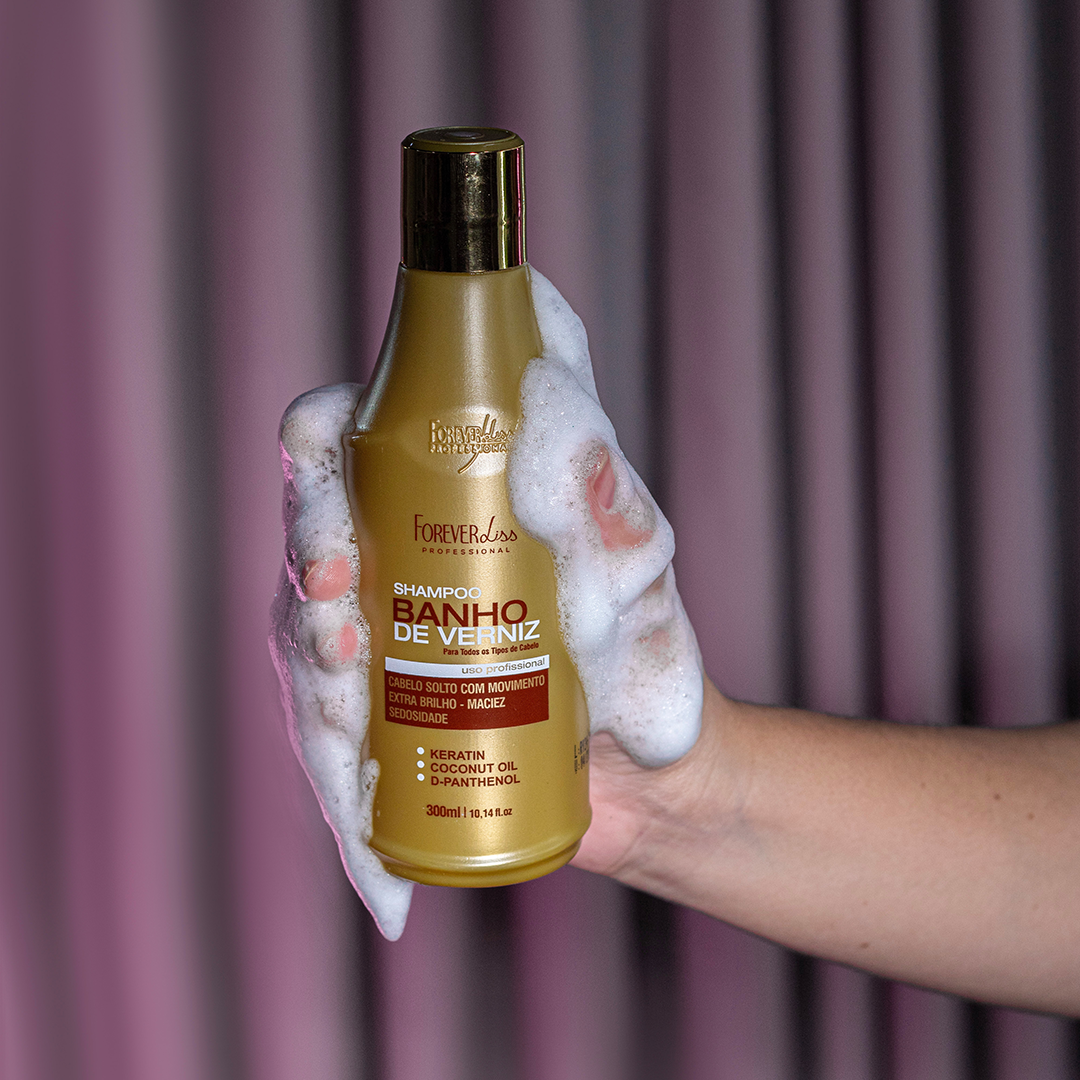 Kit Banho De Verniz Com Shampoo Condicionador E Máscara 250G Forever Liss ÚNICO 4