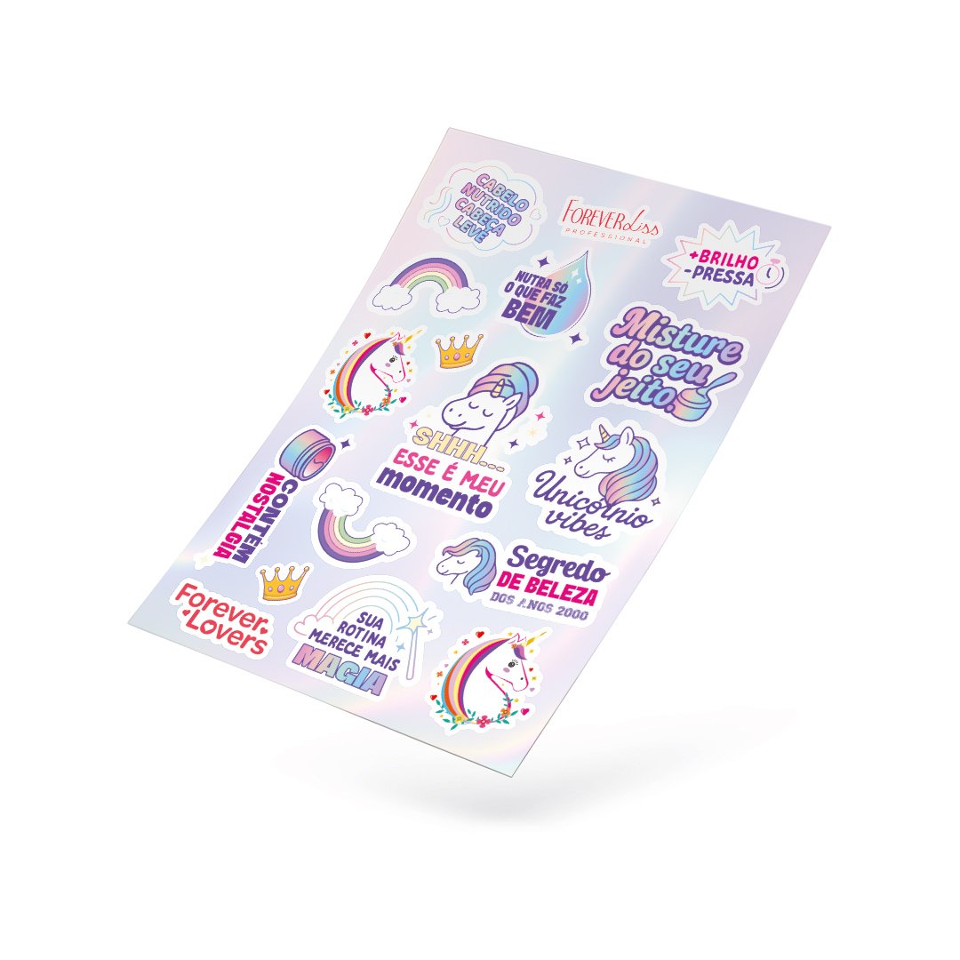 Kit Nutrição Magia de Unicórnio GANHE Adesivos Forever Liss ÚNICO 7