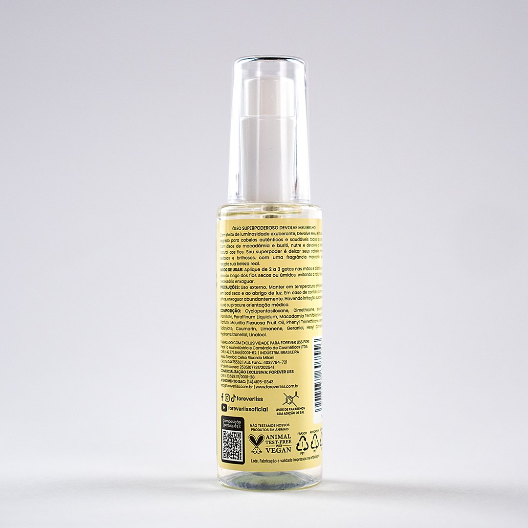 Óleo Capilar Superpoderoso Devolve Meu Brilho Forever Liss 60ml 60ml 7