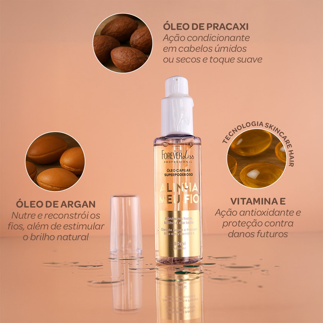 Kit Óleos Superpoderosos Alinhamento e Hidratação Forever Liss ÚNICO 8