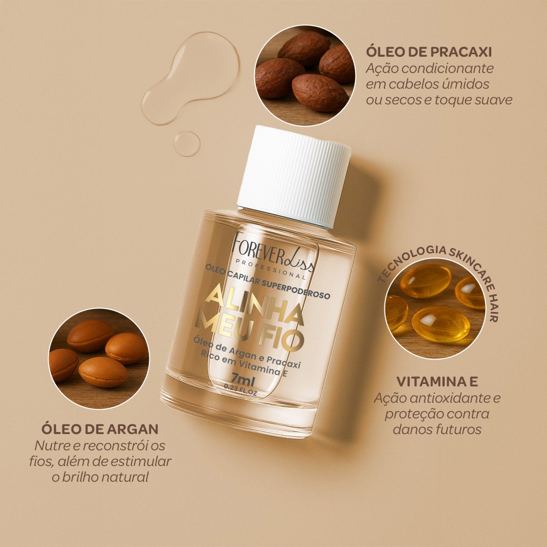 Óleo Capilar Superpoderoso Alinha Meu Fio Forever Liss 7ml 7ml 3