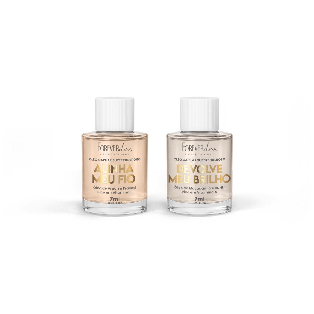 Kit Óleo Capilar Superpoderoso Alinha e Devolve Meu Brilho Forever Liss 7ml