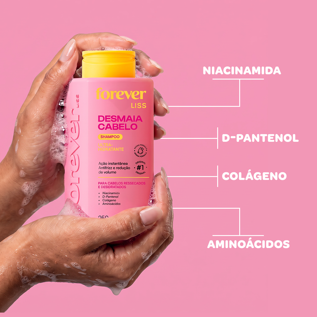 Shampoo Desmaia Cabelo Forever Liss 250ml 250ml 4