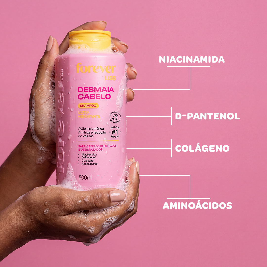 Shampoo Desmaia Cabelo Forever Liss 500ml 500ml 3