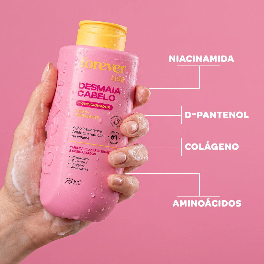 Condicionador Desmaia Cabelo Forever Liss 250ml 250ml 4