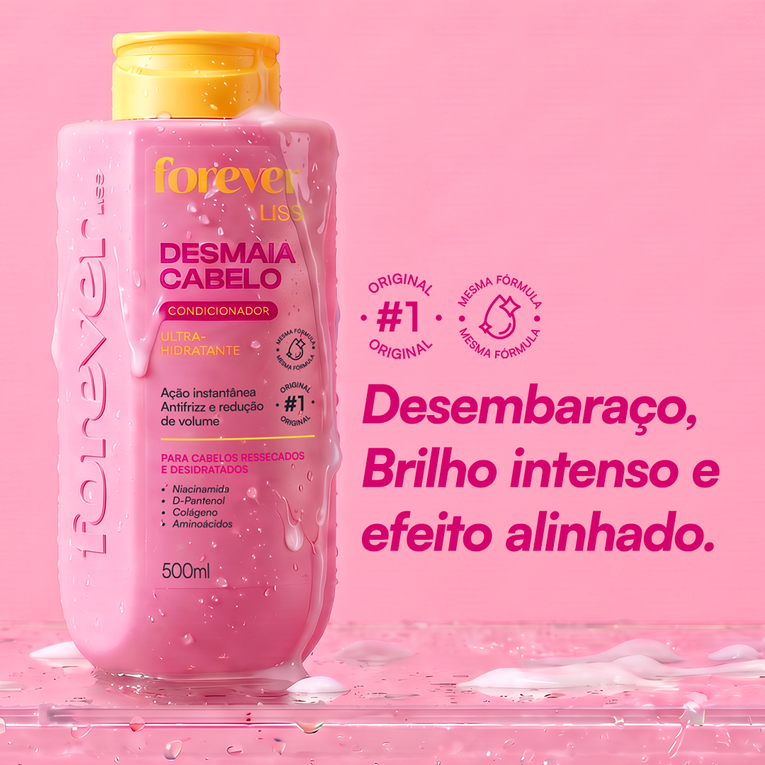 Condicionador Desmaia Cabelo Forever Liss 500ml 500ml 2