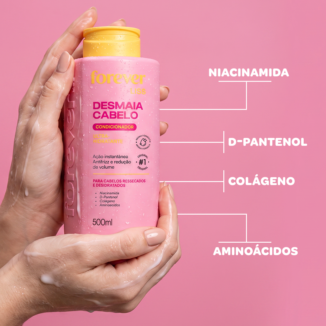Condicionador Desmaia Cabelo Forever Liss 500ml 500ml 4