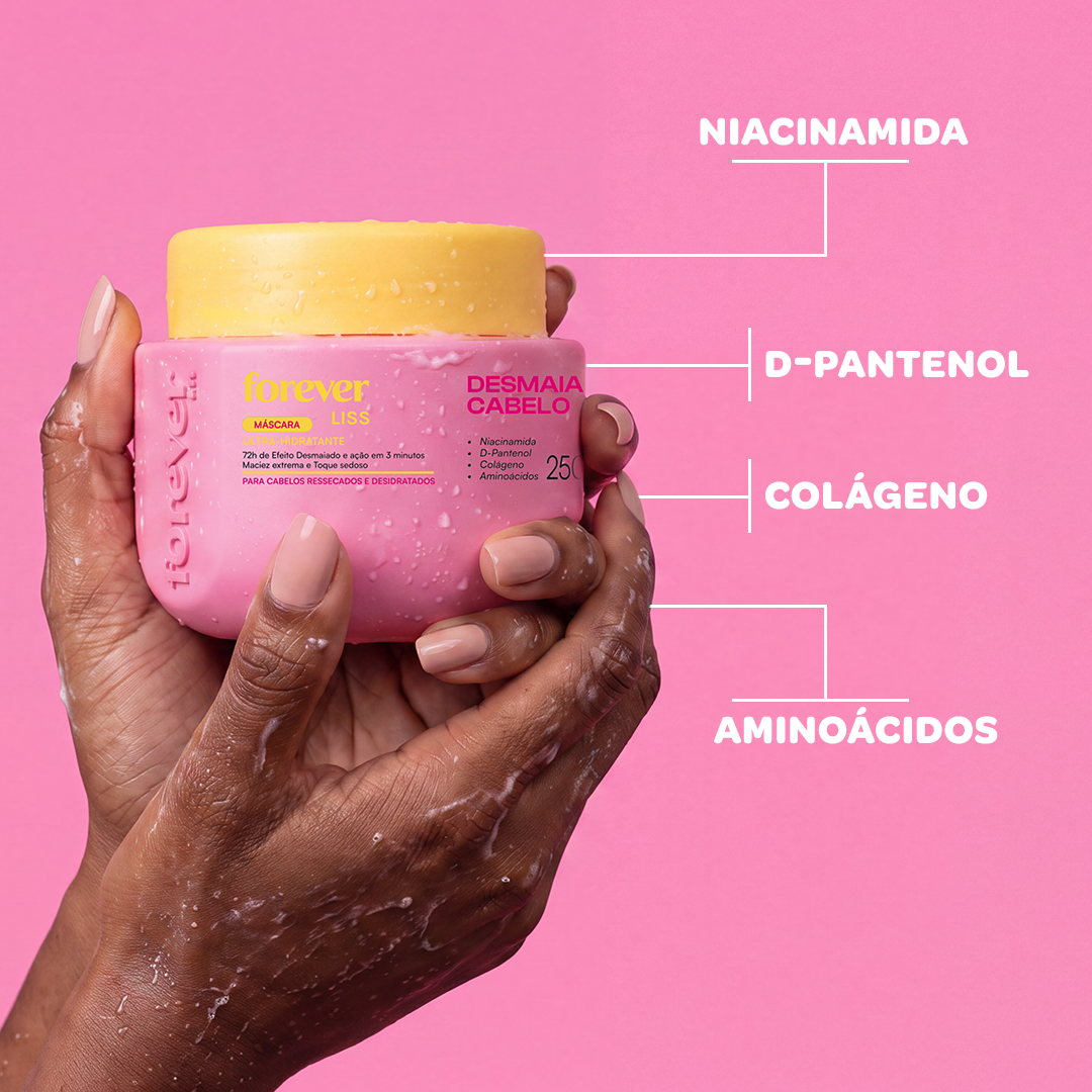 Máscara Hidratante Desmaia Cabelo Forever Liss 250g 250g 4