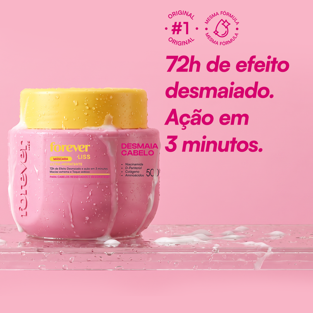 Máscara Hidratante Desmaia Cabelo Forever Liss 500g 500g 2