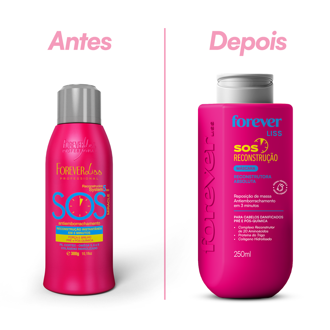 Máscara SOS Reconstrução Forever Liss 250g 250g 6