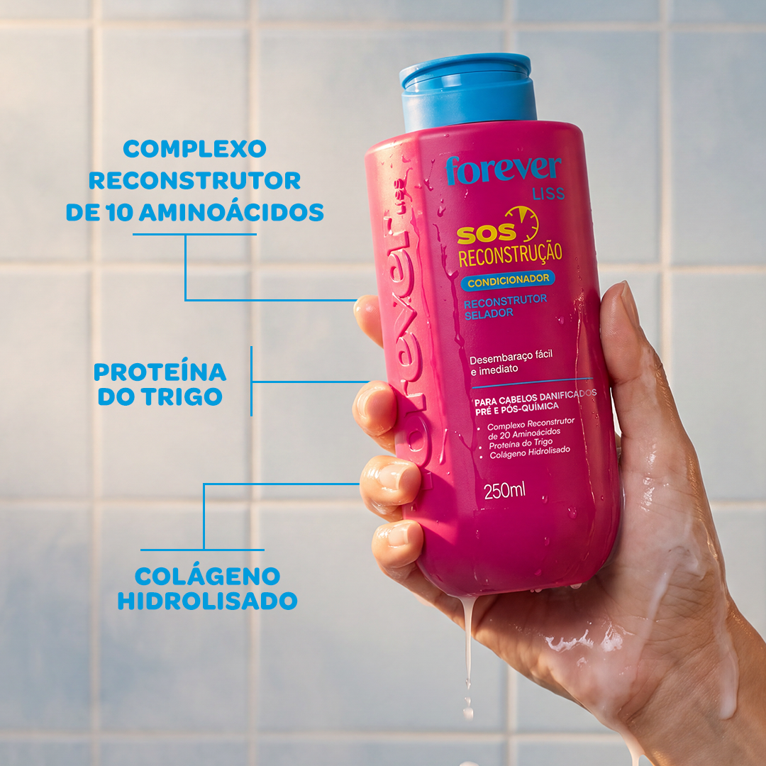 Condicionador SOS Reconstrução Forever Liss 250ml 250ml 3