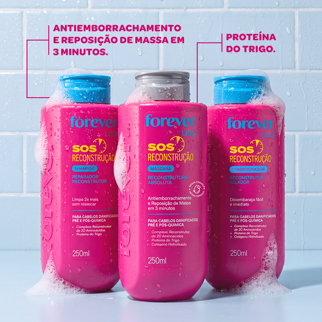 Kit SOS Reconstrução Forever Liss ÚNICO 4