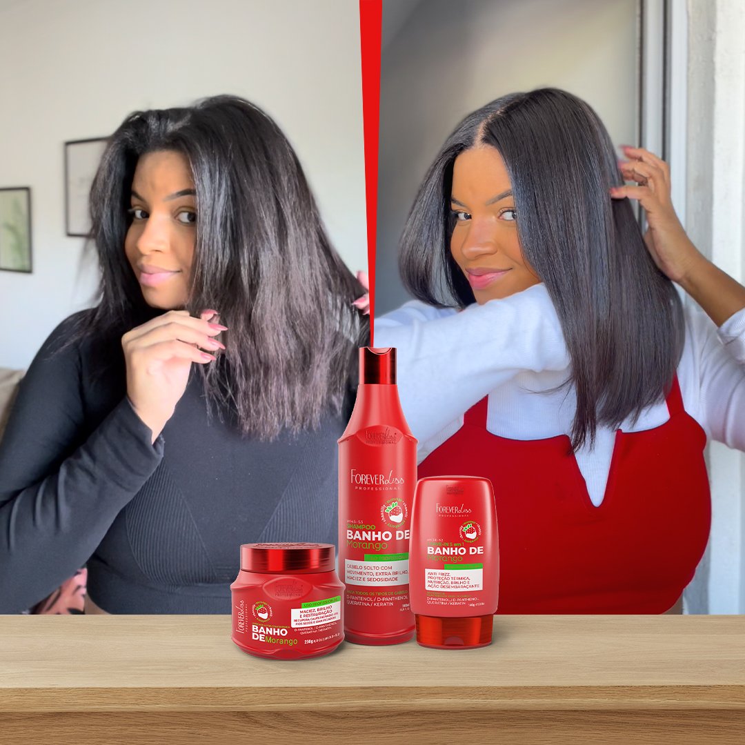 Kit Banho De Verniz Morango Brilho Extremo Forever Liss ÚNICO 2