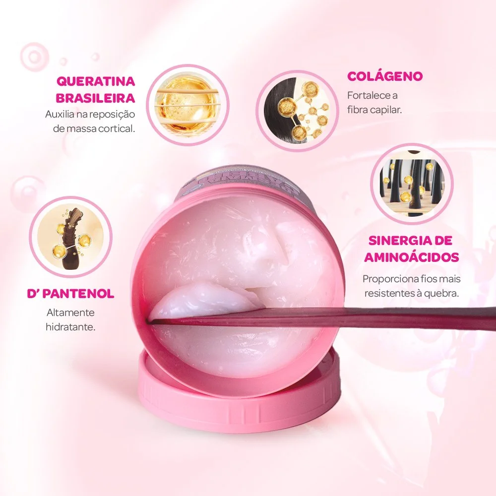 Kit Especial Desmaia Cabelo Forever Liss Shampoo 300ml e Máscara 200g ÚNICO 4