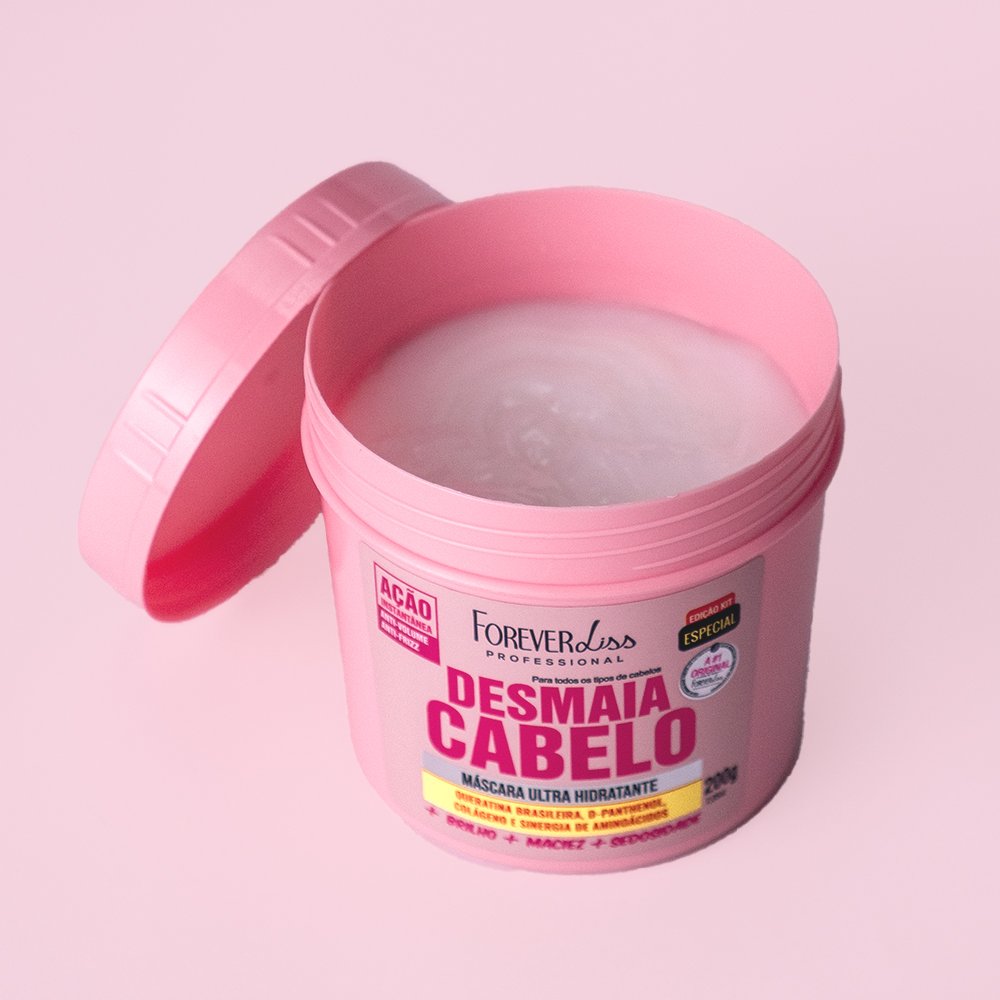 Kit Especial Desmaia Cabelo Forever Liss Shampoo 300ml e Máscara 200g ÚNICO 5