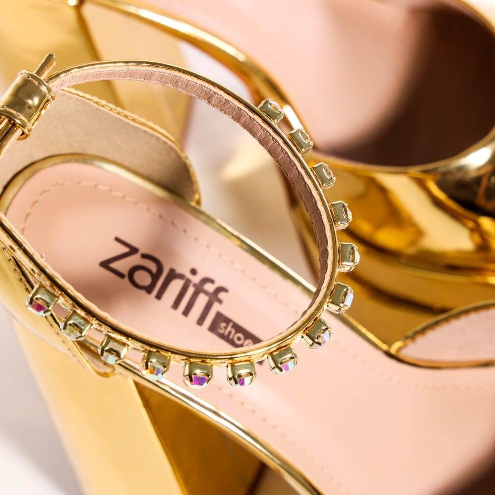 Sapato Casual Zariff 1931637 Feminino 2032 Dourado 5