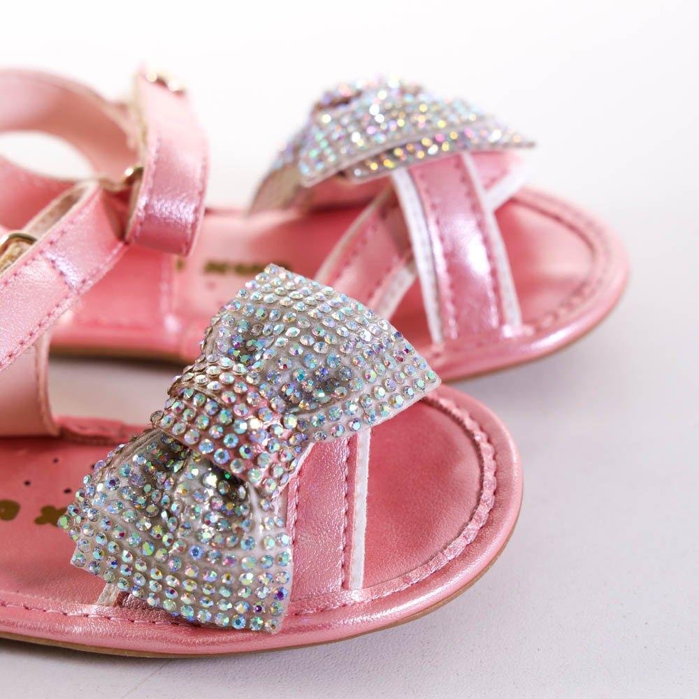 Sandália Infantil Menina Xuá Xuá Com Laço Rosa Rosa 4