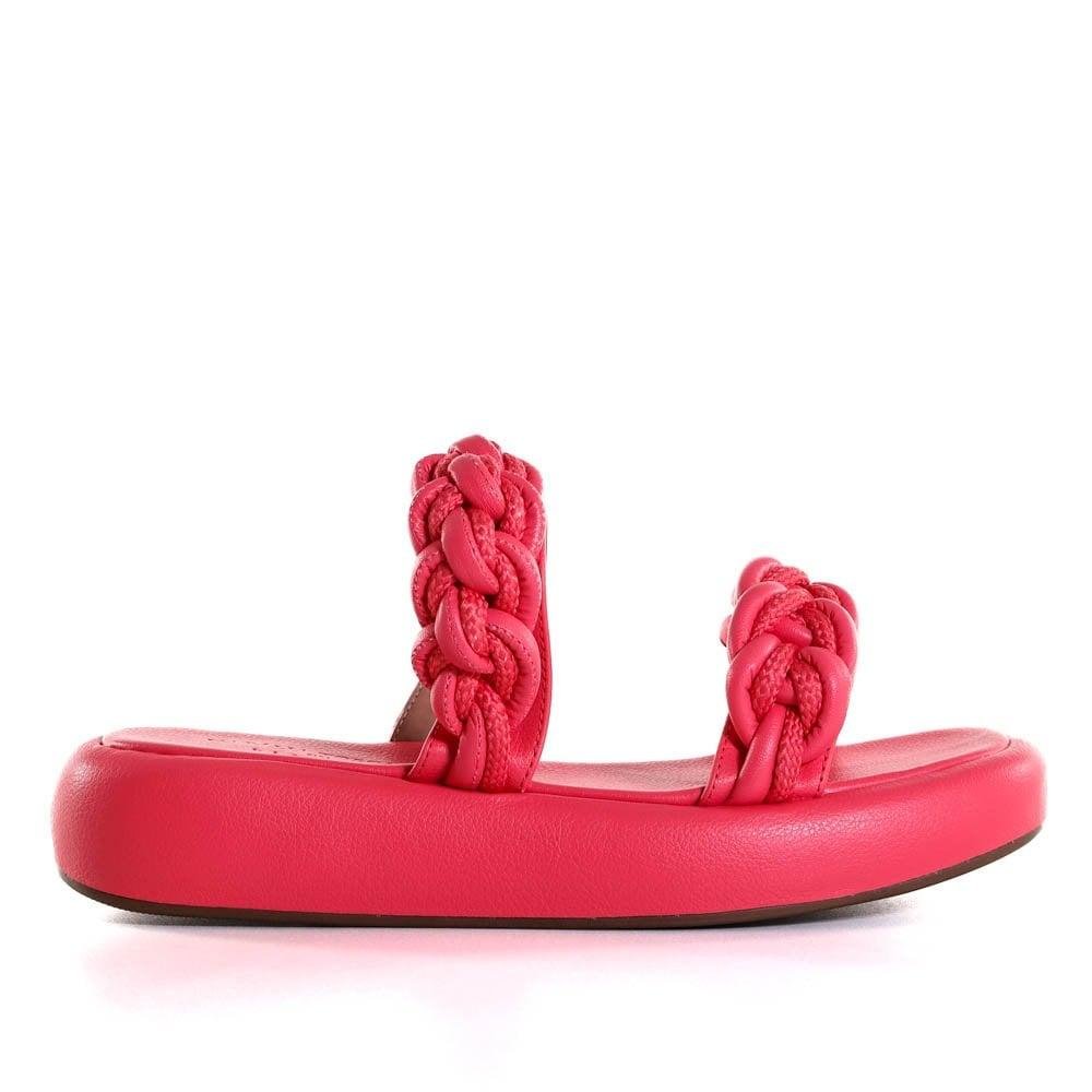 Tamanco Feminino Plataforma Lia Line 215070924 Vermelho 1