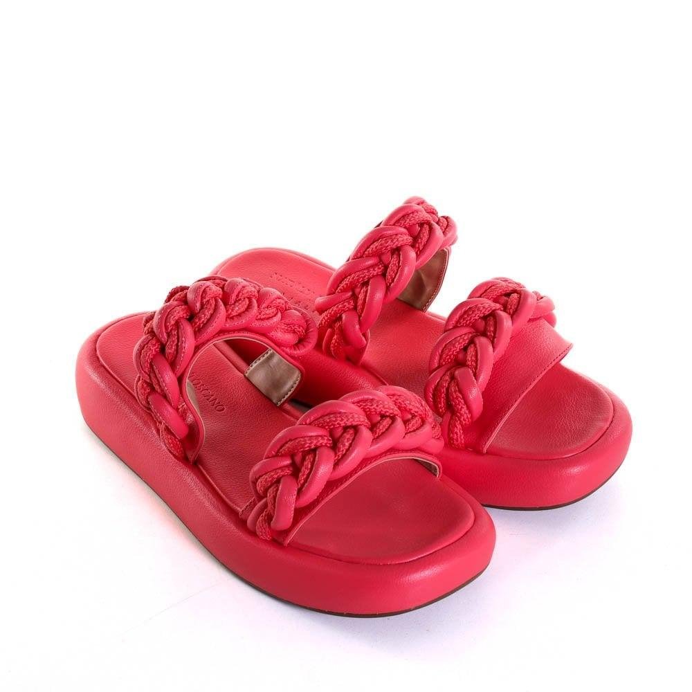 Tamanco Feminino Plataforma Lia Line 215070924 Vermelho 3
