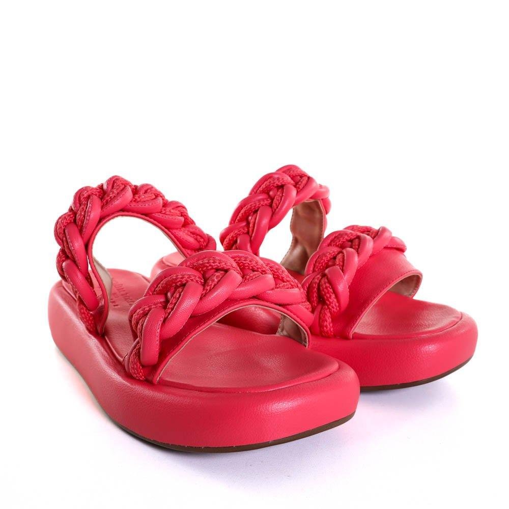 Tamanco Feminino Plataforma Lia Line 215070924 Vermelho 4